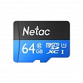microSDXC 64Gb Netac P500 Standart Class 10 UHS-I (90Mb/s)  