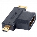  Perfeo HDMI(F)-microHDMI(M)+miniHDMI(M)(A7006)